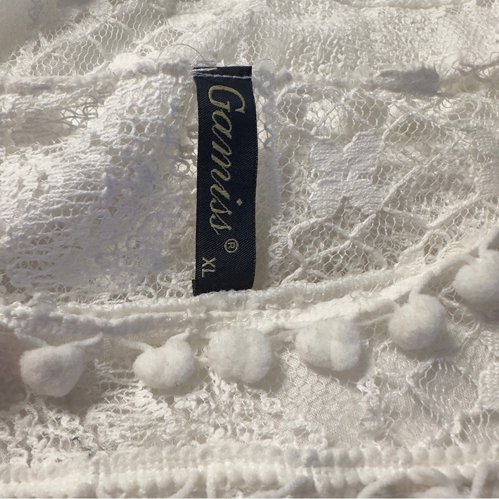Gamiss Women’s White Floral Lace‎ Sleeveless Dress Size XL - Picture 8 of 10
